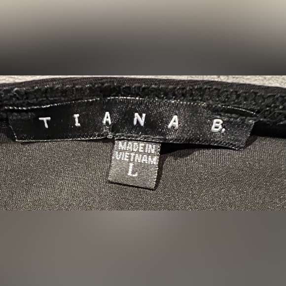 NWT Tiana B. Drape Neckline Ruched Accent 3/4 Sleeve Dress Large - Picture 7 of 10